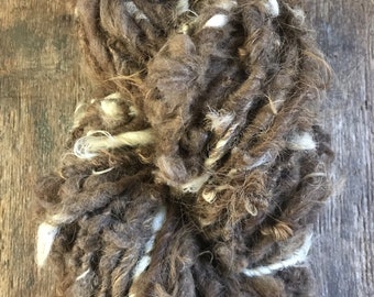Brown Icelandic wool, undyed, 50 yards