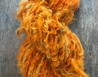 Monarch, orange 20 yards handspun yarn