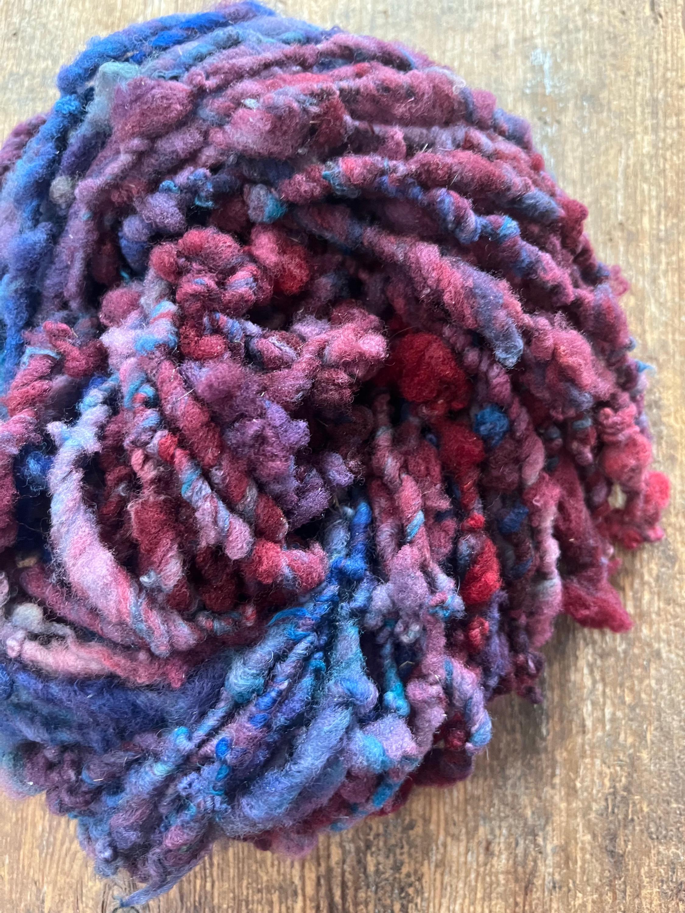 Rigamarole - handspun nubbly southdown reclaimed wool art yarn - Thumbnail 6
