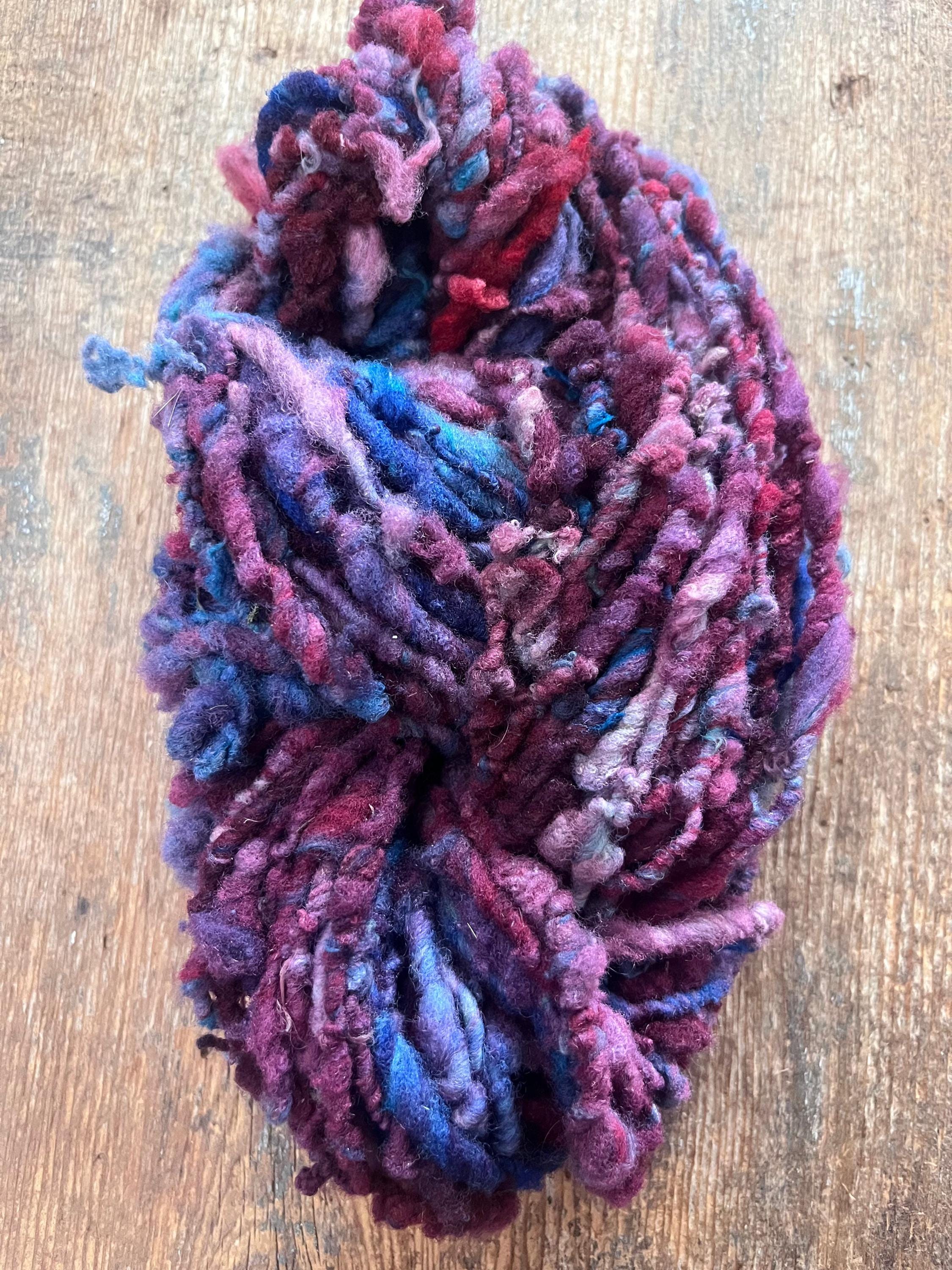 Rigamarole - handspun nubbly southdown reclaimed wool art yarn - Thumbnail 3