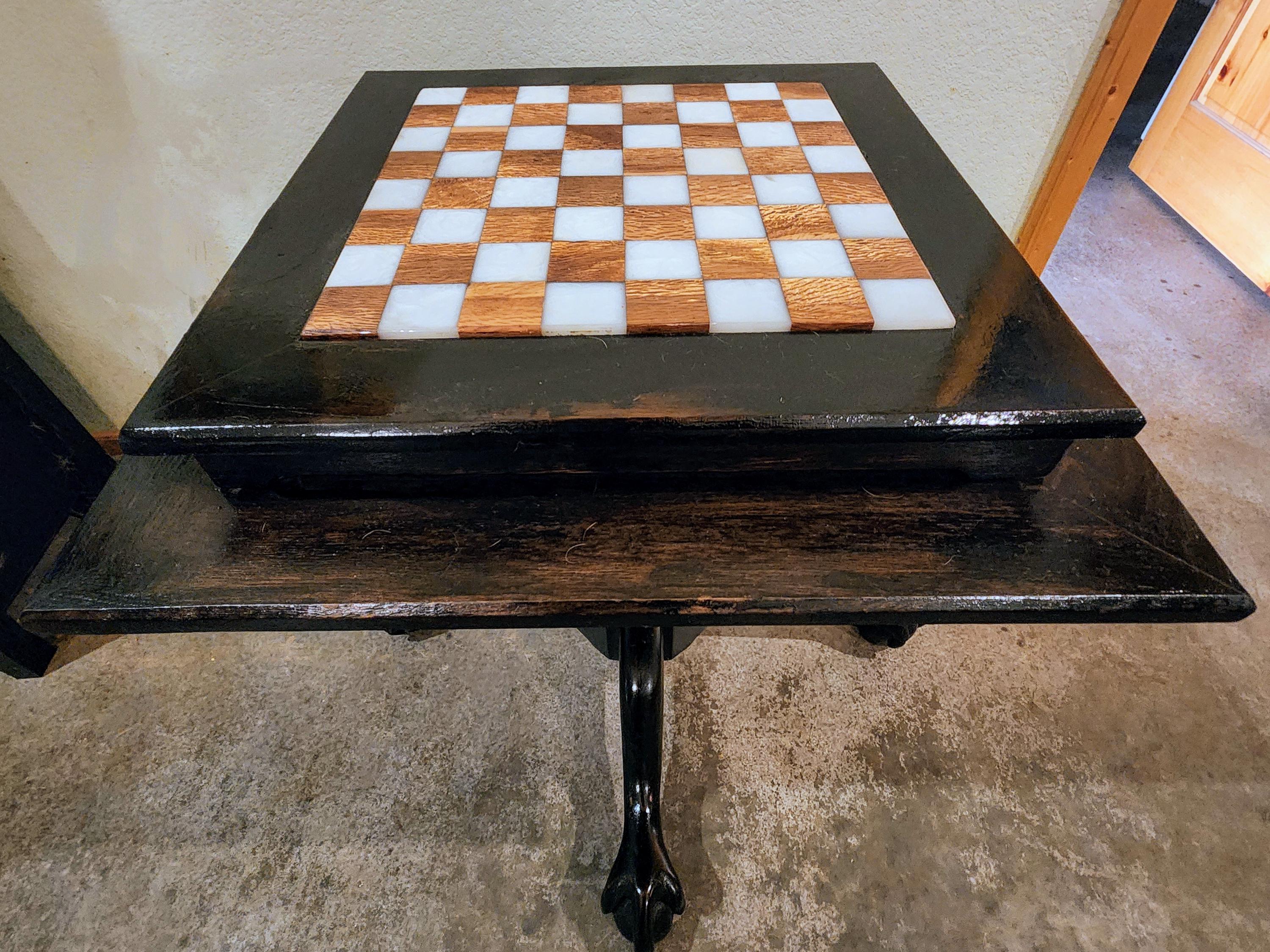 Handmade Chess/checkers Table - Etsy