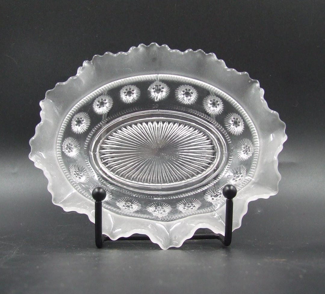 Prunt Davidson Clear Pressed Uranium Glass Oval Dish – Blackberry Prunt ...