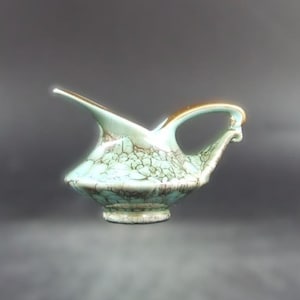 Studio Pottery Bubble Glaze Mini Ewer – Iridescent Ceramic Vessel