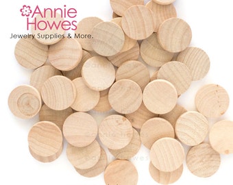40Pcs Unfinished Wood Round Heart Shape Slices Multi Holes Small Circle Blanks Pendant Wooden Tags in Bulk for DIY Craft Counted Cross Stitch Kit