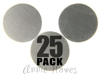 Nickel Silver 1.25" Circle  Blanks. 25 Pack. 24ga MET-600.