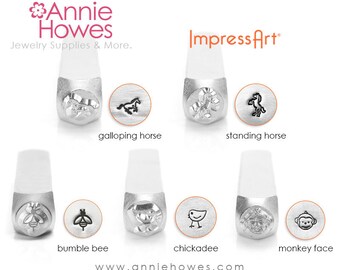 Bee or Chick Design Stamp.  Bumble Bee, Chickadee, your choice. 6mm