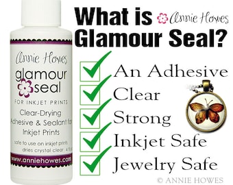 BESTSELLER! The Best and Only Glaze for InkJet Prints for Glass Pendants. Glamour Seal Dries Faster, too. Strong Adhesive.