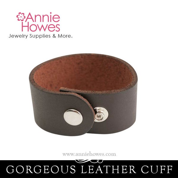 Boho Leather Cuff Bracelet 1.25 Inch Width In Brown