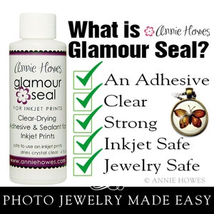 BESTSELLER! The Best and Only Glaze for InkJet Prints for Glass Pendants. Glamour Seal Dries Faster, too. Strong Adhesive.