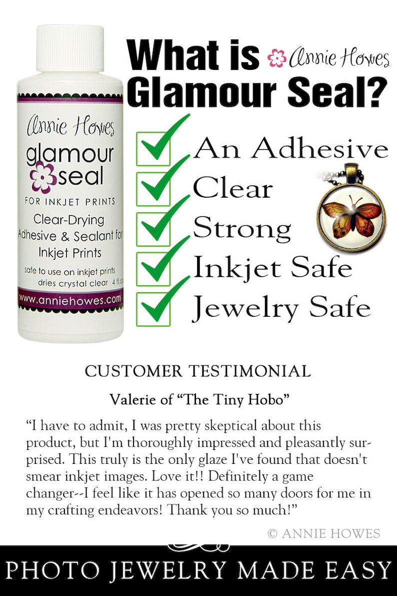 Photo Jewelry Glue. Glamour Seal Glass Cabochon Glue for Glass Etsy