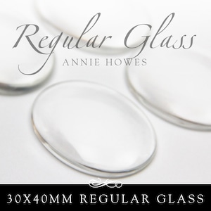 Large clear glass cabochons. Clear Glass Shapes for Magnets, Mosaics, Pendants and More. 30mm x 40mm Regular Glass. 25 Pack image 1