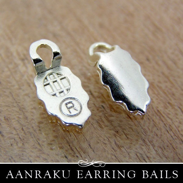 24 EARRING BAILS Silver Plated Aanraku Glue Pad Earring Bails Etsy UK