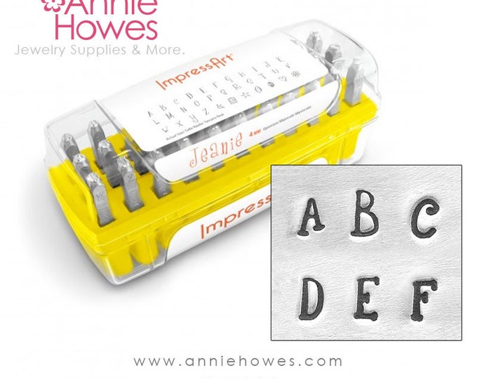 Metal Stamp Alphabet Set. Jeanie Uppercase Set. Impressart Etsy