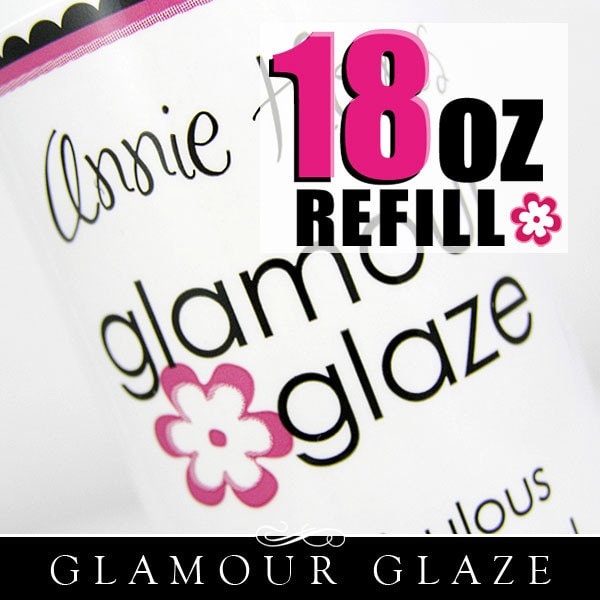 HUGE Bottle of Glamour Glaze. The best glaze for Scrabble and Glass Pendants. 18 ounce refill bottle.