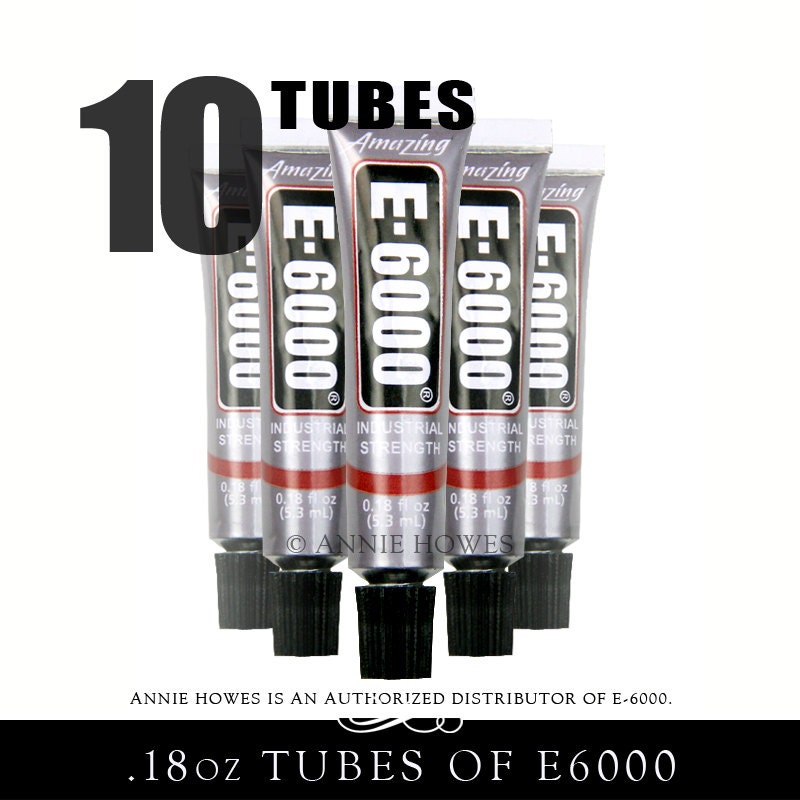 10 Pack of E-6000 Jewelry and Craft Adhesive .18 Oz Tubes. Annie Howes is  an Authorized Distributor of E6000. Made in USA. 230400-10 