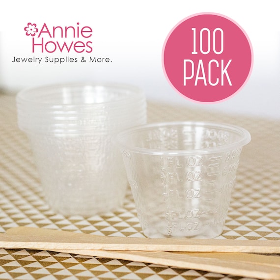 100 Pack Plastic Mixing Cups for Resin. 1oz Mixing Cups. 30 ML Mixing Cups.  