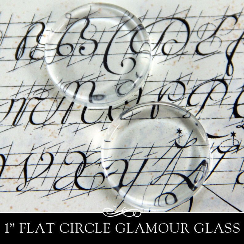 1 in Clear Circle Glass Shape. Clear Glass Tiles for Pendants Etsy