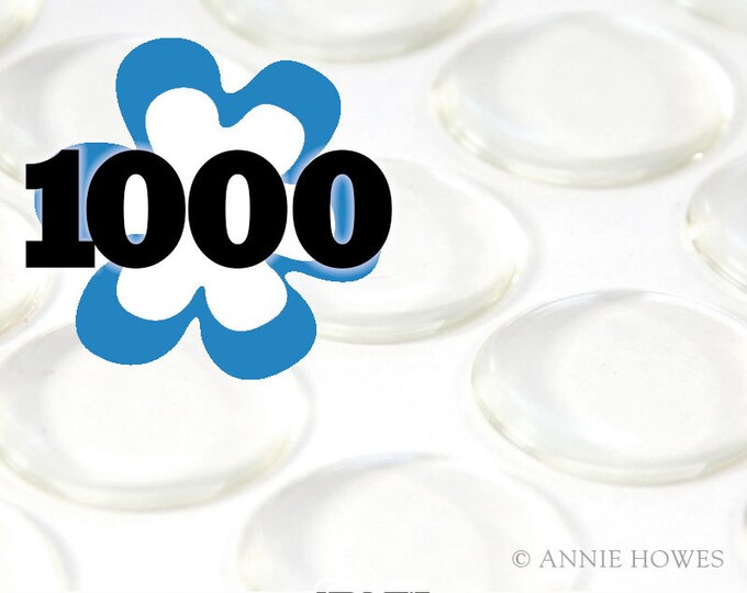 1000 1 Inch Clear Epoxy Stickers for Bottle Caps and Pendants. Glamour