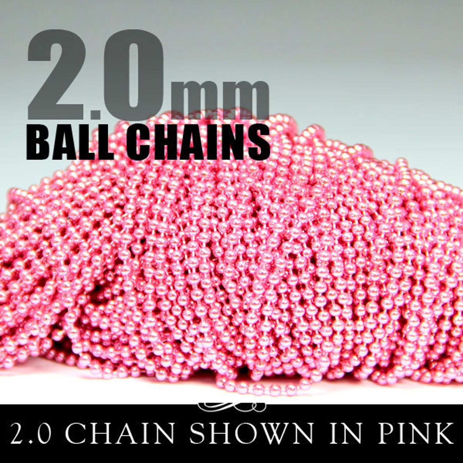 Colored Ball Chain Necklaces/2.0MM/18 Great Colors You Etsy