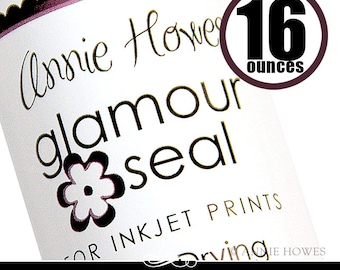 The BEST Glaze for Glass Tile Pendants. Glamour Seal adhesive for Glass Pendants is safe for ink jet prints. 16 oz Pint Size. Annie Howes.