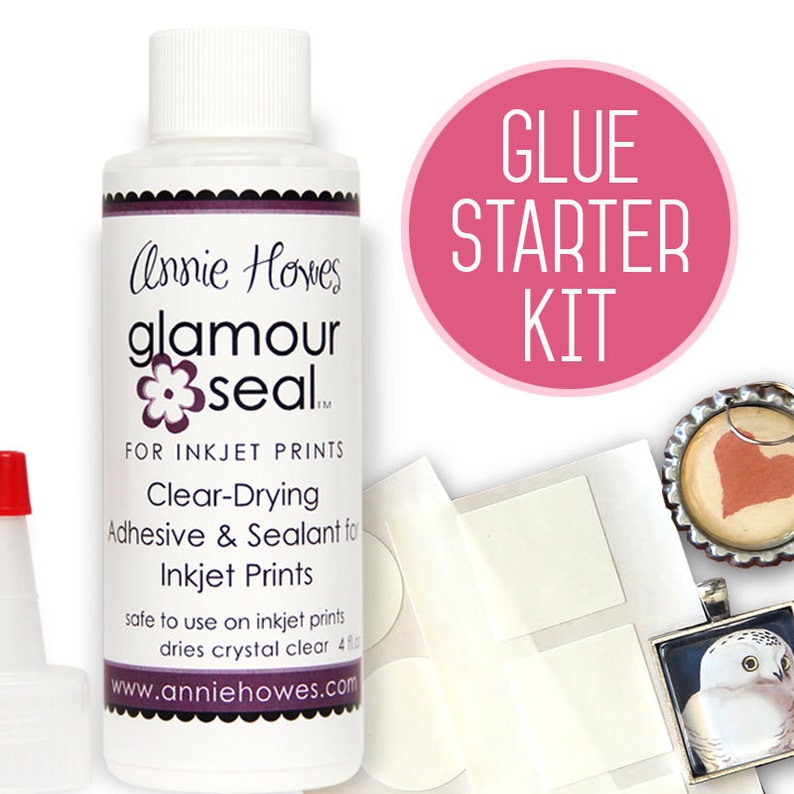 Glue Starter Kit for Inkjet Prints. Glamour Seal and Glamour Stickies. Works better and dries faster. Get Professional Results. image 6