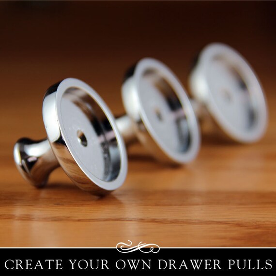 Glamour Fx Clear Glass And Drawer Pull Kit Silver Or