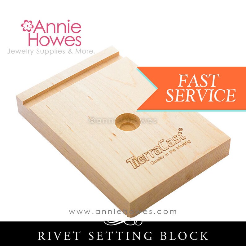 Wood Rivet setting Block. Rivet Setting Block