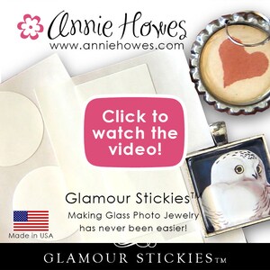 Paquete de adhesivo colgante de vidrio. Tira fácil de usar de formas pegajosas. Alternativa a Glaze para bandejas colgantes. Adhesivo seco. Glamour Stickies.