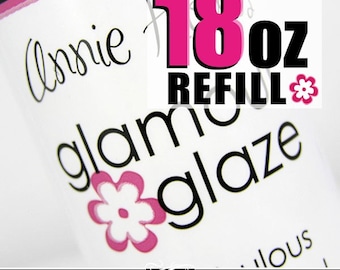 HUGE Bottle of Glamour Glaze. The best glaze for Scrabble and Glass Pendants. 18 ounce refill bottle.