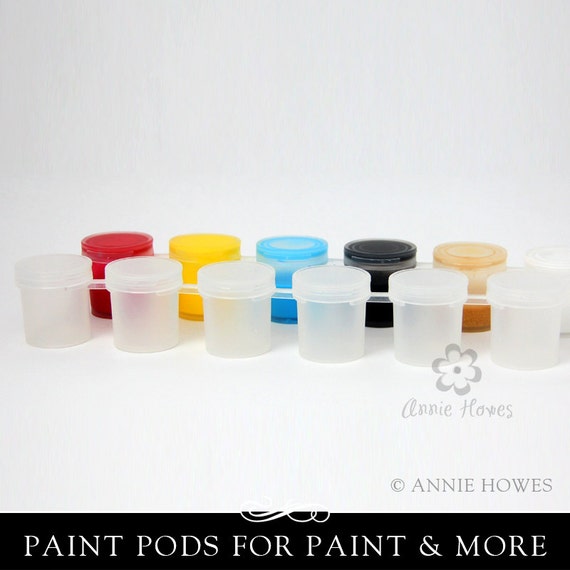 Paint Pots Sample Containers Jars For Paints And Jewelry Findings Sort Your Swarovski Crystals One Pot Strip Of 6 Pods