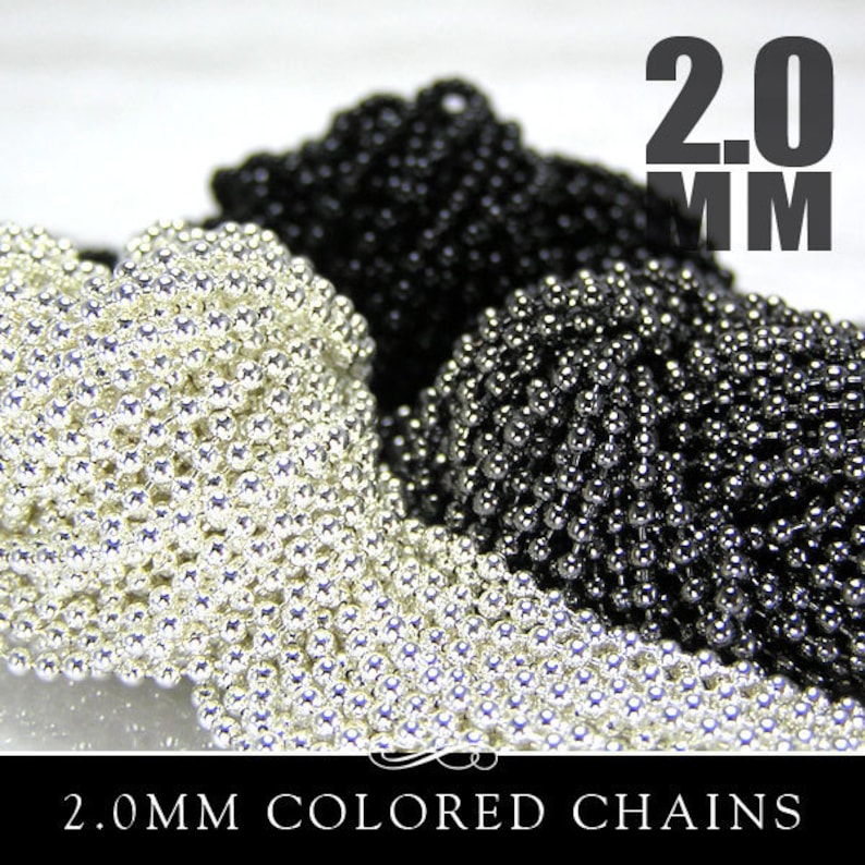BALL CHAINS. 50 2.0mm Colored Ball Chains. Fits All Aanraku Etsy