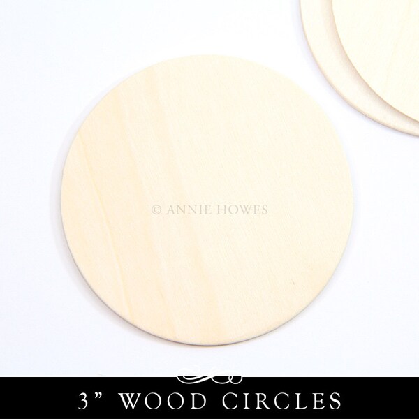 50 Pack 3 Inch Craft Wood Disks.