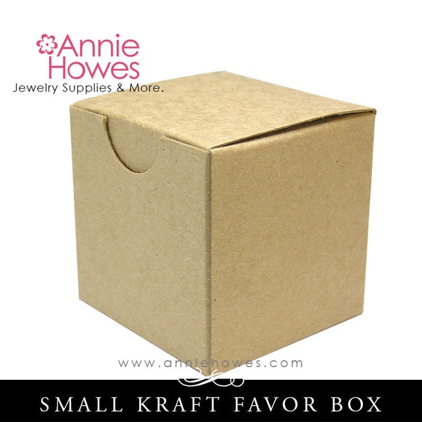 50 Small Favor Boxes for Weddings and Parties. Kraft Boxes. 2 x 2 x 2 inches. Annie Howes. 50 pack.