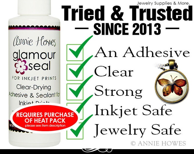 Photo Jewelry Glue. Glamour Seal Glass Cabochon Glue for Glass Pendants