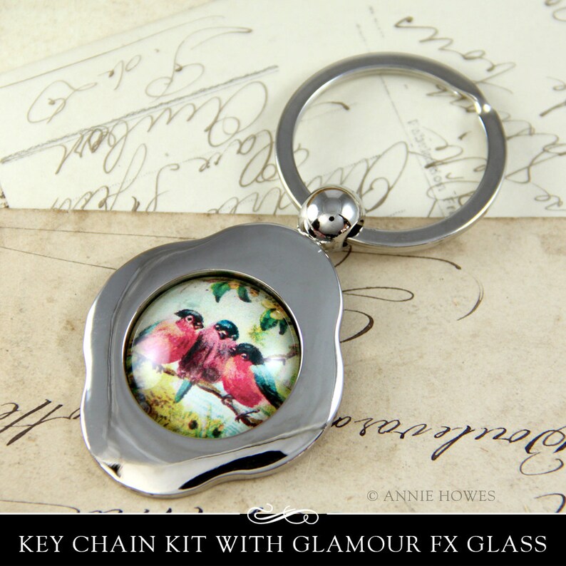 Aanraku Key Ring Kit with Glamour FX Glass. Make something special for the guy in your life. image 1