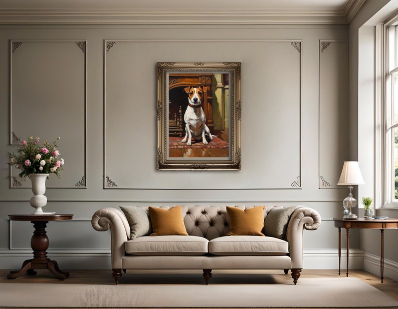 Plaque En Métal Rétro Vintage « A Jack Russell Terrier's » « House