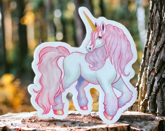 Magical Cotton Candy Colored Unicorn Vinyl Gloss Sticker, Horse Stickers, Unicorn Stickers, Unicorn Decal