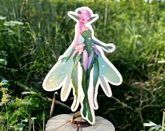 Enchanted Fairy Vinyl Decal: Waterproof Fantasy Sticker for Laptops, Water Bottles - Cottagecore Gift