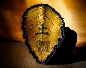 Earth-Inspired Birch Leaf Brooch, Nature Lovers Gift,