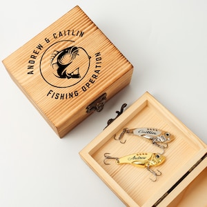 Personalisierte gravierte Fischen locken, benutzerdefinierte Köder, Vatertagsgeschenk, Fischer Geschenk für Papa Onkel Mann, Angeln Geschenk, Angeln Geschenke