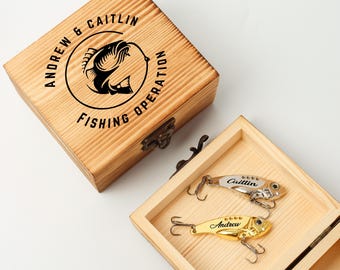 Gepersonaliseerde gegraveerde visserijlokmiddel, aangepast kunstaas, vaderdagcadeau, vissercadeau voor papa oom echtgenoot, visserscadeau, viscadeaus