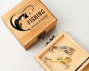 Metalen vishaak aasset, cadeau vismaatje, gepersonaliseerde vissen, kunstaas, visaas, pensioencadeau, cadeau voor papa, viscadeau voor man