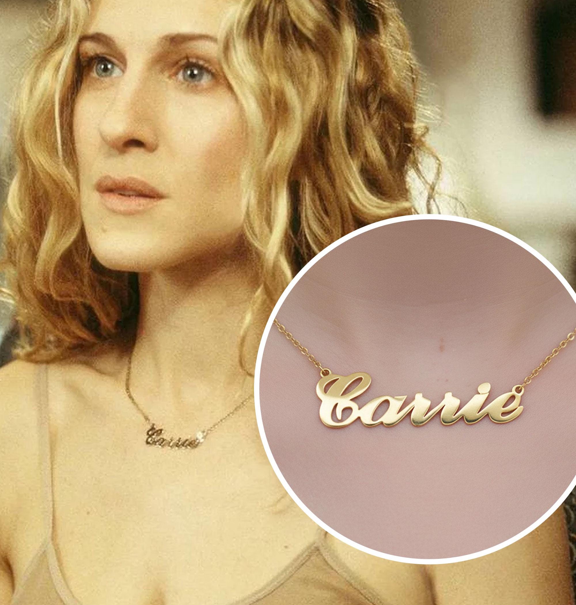 Carrie Bradshaw Name Necklace: Carrie Script Necklace, Carrie Necklace ...