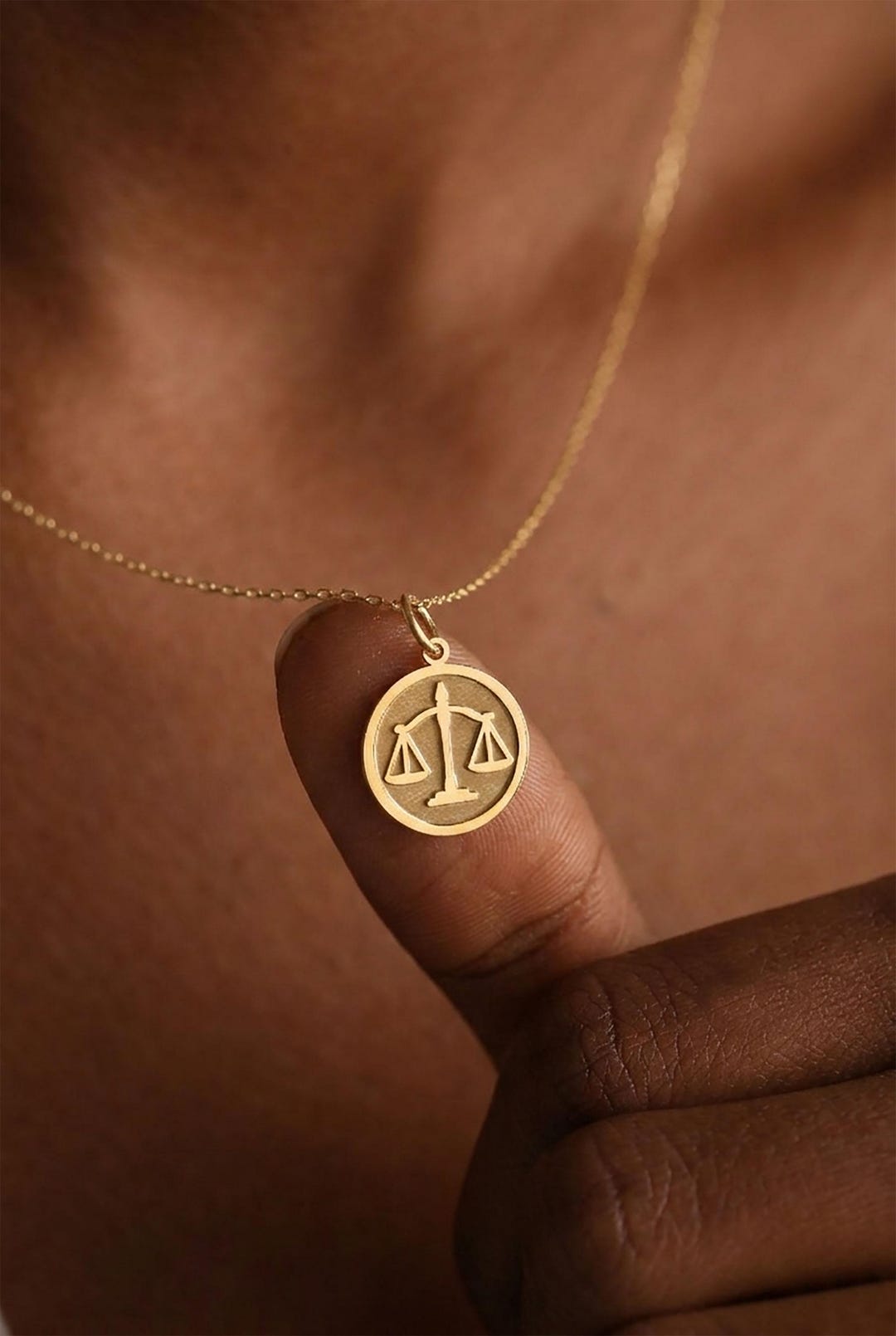 Scales of Justice Necklace: Gold Personalized Justice Pendant, Scales ...