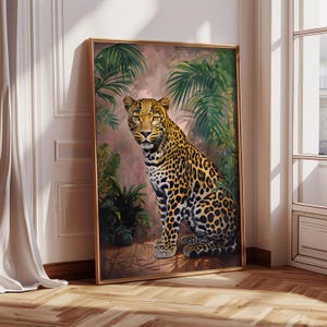 Tiger Poster, Minimalistisches Badezimmer Wandbild, Dopamin Dekor, Tiger Malerei | Adrettes Zimmer Dekor, Tier druckbare Wandkunst