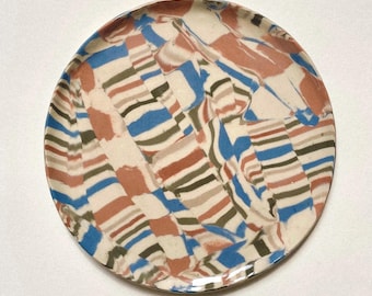 deep nerikomi plate, bowl-plate