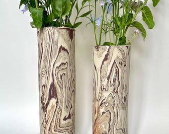 handmade marbled ceramic cups