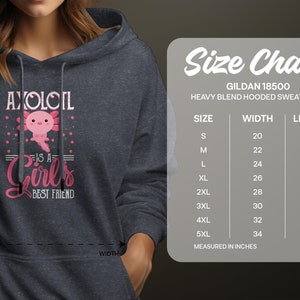 Cute Axolotl Girls T-Shirt, Pink Salamander Graphic Tee, Gift for Her, Feminine Style Casual Wear image 6