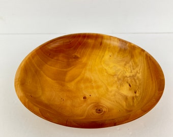 Hand Made Turned Shallow Wood Birch Platter