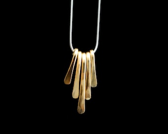 Mini Gehämmerte Sunburst Kette in 14K Gold Fill, einfache Goldkette, Choker, Anhänger, Minikette, Franse, geschmiedetes Metall, Schlangenkette